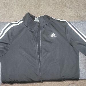 Classic Adidas Track Jacket with White Stripes